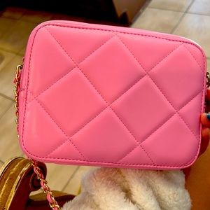 pink purse with long strap :)